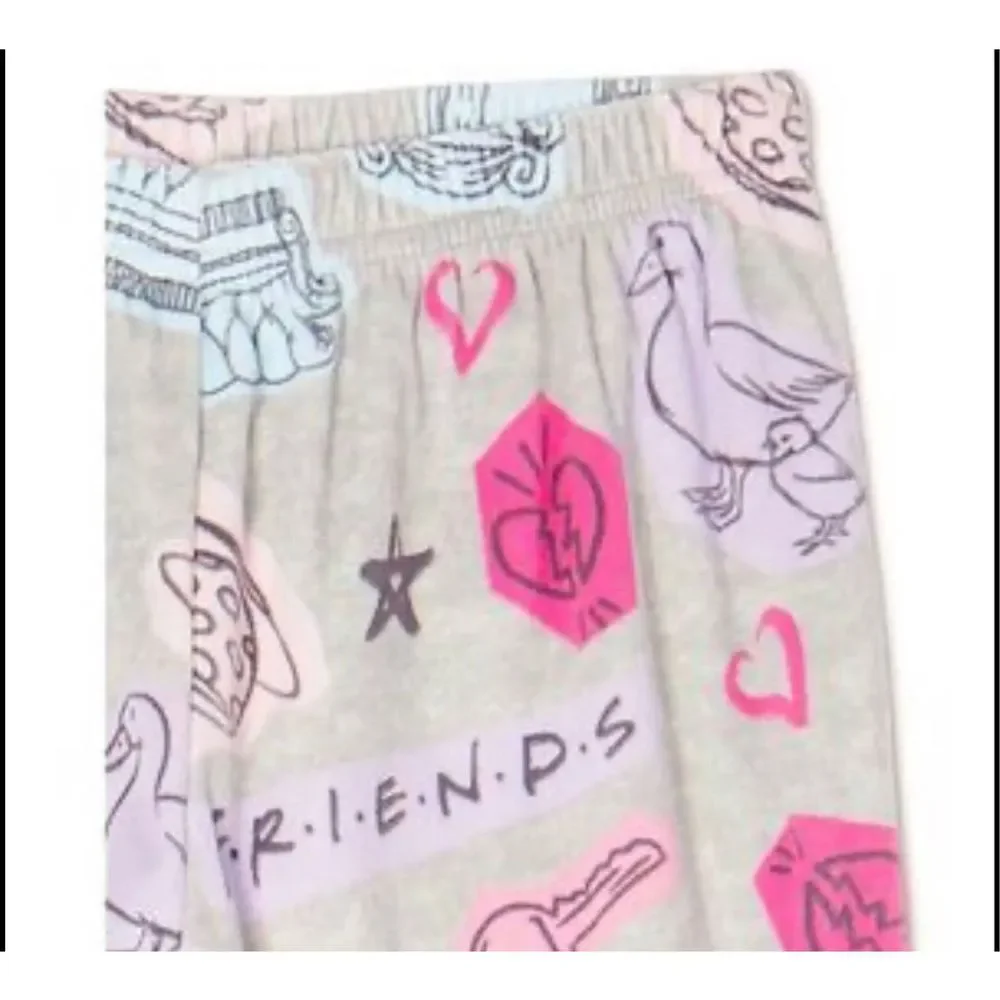 Friends TV Show Little Girl’s 2 Piece Long Sleeves Pajama Set Size 4/5 Ross Moni